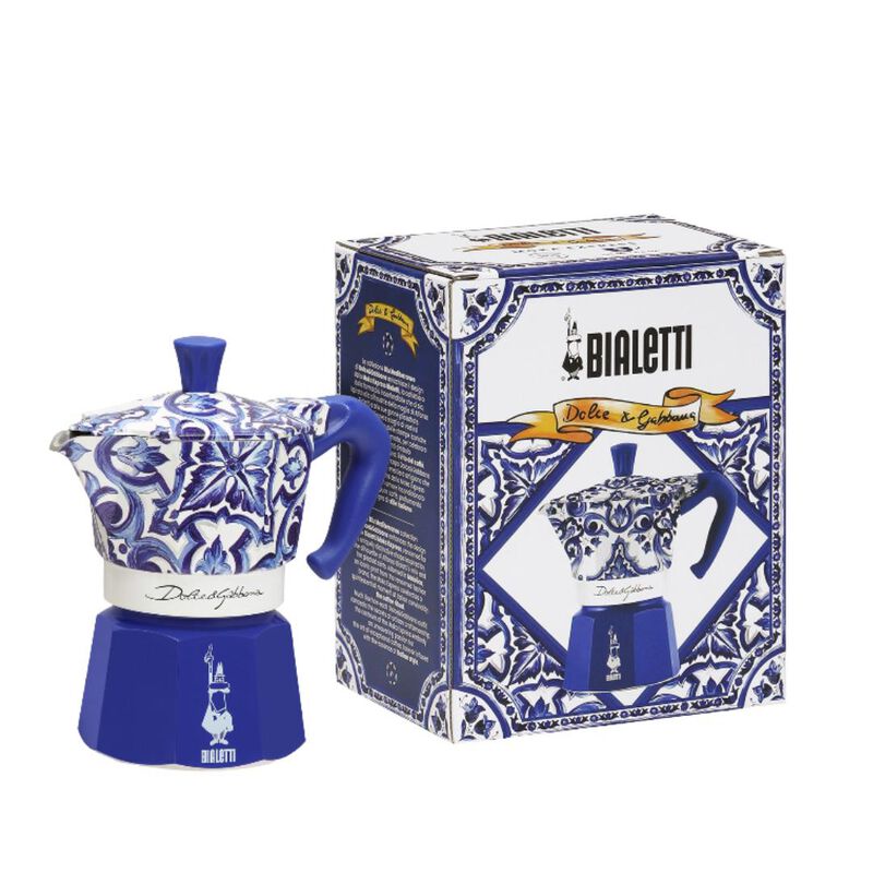 Bialetti Moka Express 3 Cup D&G Blu Mediterraneo image number 1